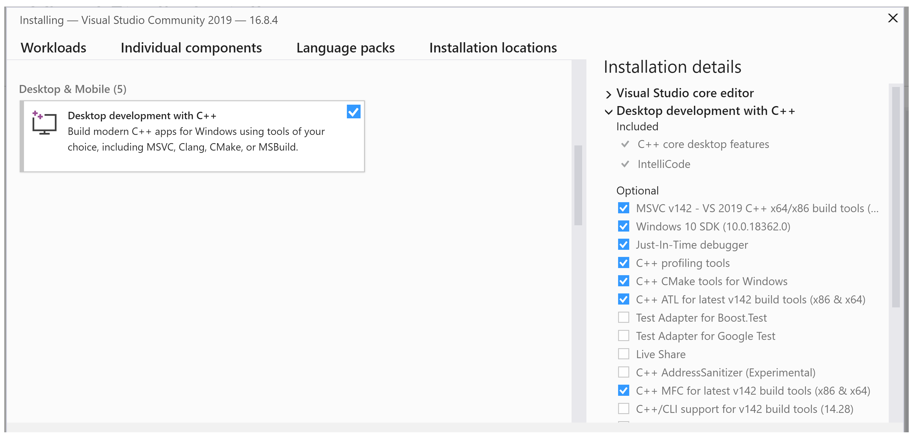 Visual Studio 2019 Installation - Selections.png (255 KB)